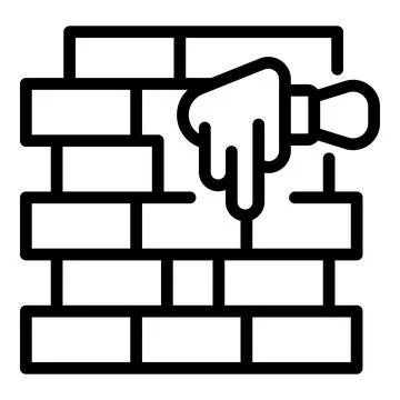 Building wall icon outline vector. Bank money Ilustración de archivo