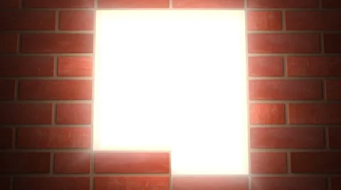 Building Wall of red bricks . Conceptual 3d animation. Stock Footage 34991142