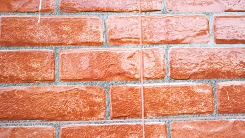 Building wall view red color background Stock Footage 293519698
