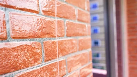 Building wall view red color Stock Footage 293519708