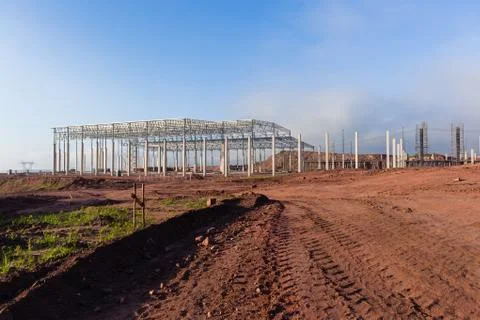 Building Warehouse Construction Landscape Stock Photos