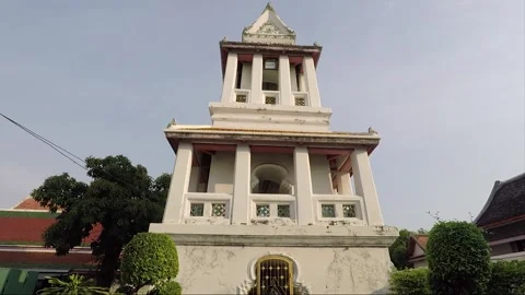 Building in Wat Arun Temple Compound, Thonburi, Bangkok, Thailand Stock Footage 291037447