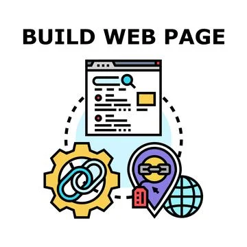 Building web page concept for development process Stock Illustration