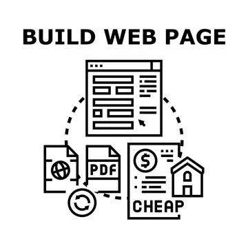 Building web page developing application icon vector Stock Illustration