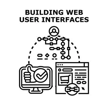Building web user interfaces for optimal user experience Stock Illustration