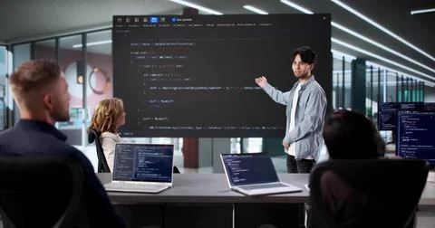 Building A Website In A Diverse Programmer Team At Blackboard. Foto stock