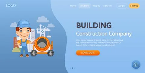 Building Website Template Stock Illustration
