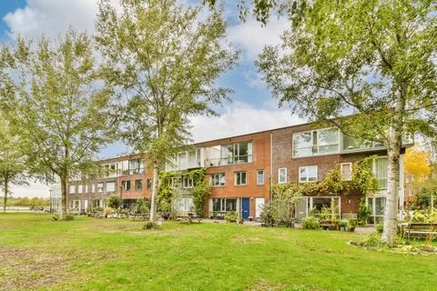 The building in which the apartment is located Stock Photos