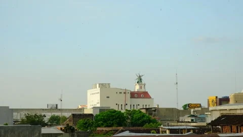 A building with Windmill on the top 動画素材 243616557