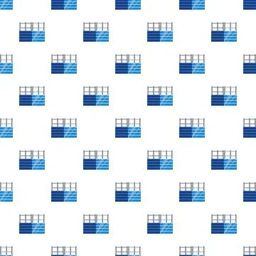 Building window and balcony geometric pattern background Stock Illustration