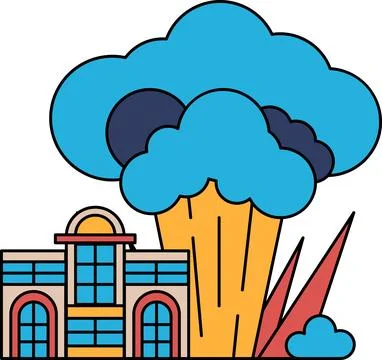 A building with a window and a tree in front of it Ilustración de archivo