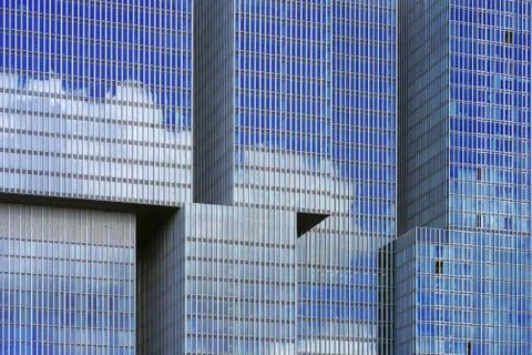 Building window close up.Texture. Stock Photos