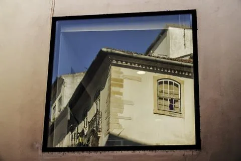 Building on a window Stock Photos