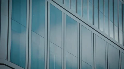 Building Window Reflection Clouds Timelapse Stock Footage 135688026