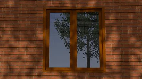 Building window with reflections Ilustración de archivo