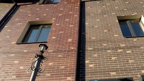 Building windows background texture wall brick Stock Footage 131326109