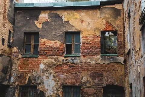 Building With Windows in Cityscape Stock Photos