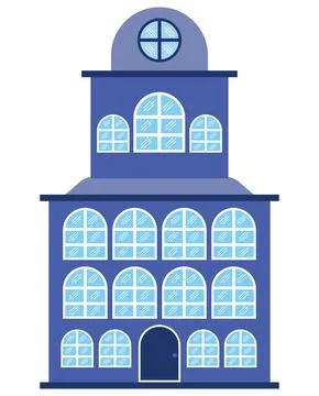 Building windows facade Ilustración de archivo