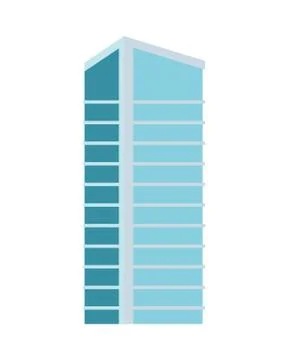 Building with windows isolated icon Ilustración de archivo