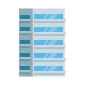Building with windows isolated icon Ilustración de archivo