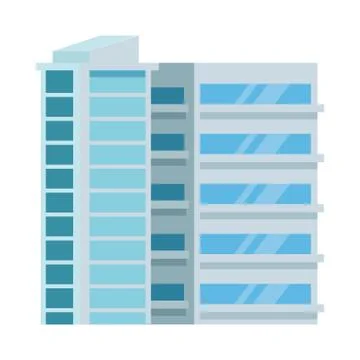 Building with windows isolated icon Ilustración de archivo
