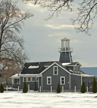 Building in winter Stock Photos
