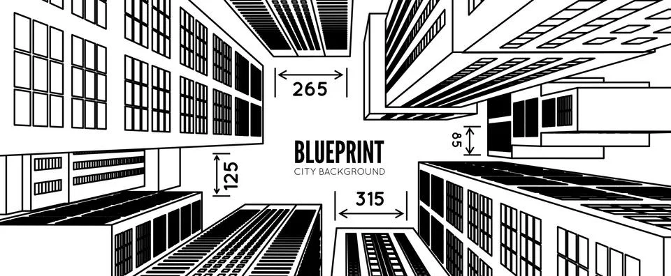 Building wireframe. 3d render city Ilustración de archivo