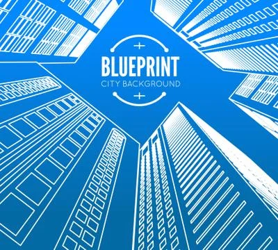 Building wireframe. 3d render city. Ilustración de archivo