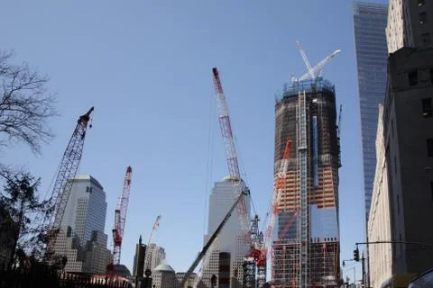 Building work at ground zero Stock Photos