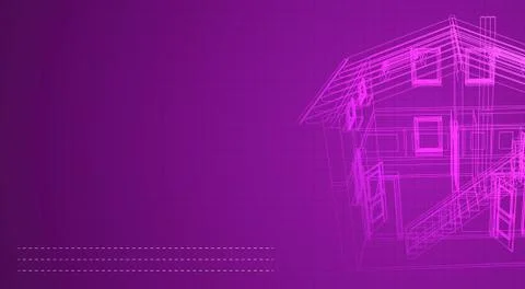 Building work process with houses and construction machines. Stock Illustration