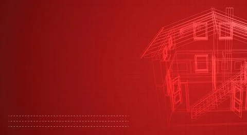 Building work process with houses and construction machines. Stock Illustration