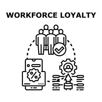 Building workforce loyalty and employee retention programs Stock Illustration