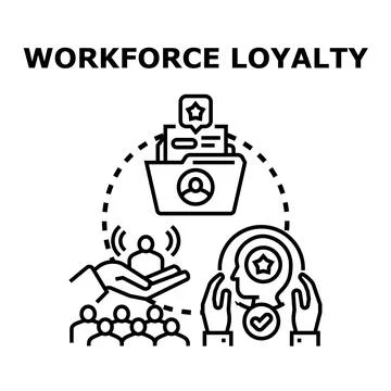Building workforce loyalty promoting employee appreciation and retention Ilustración de archivo