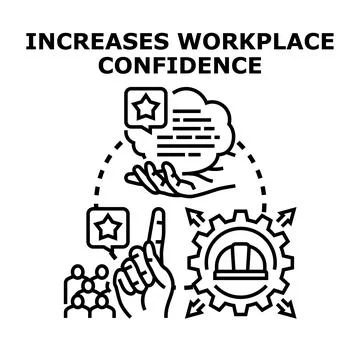 Building workplace confidence through skill development and experience Stock Illustration