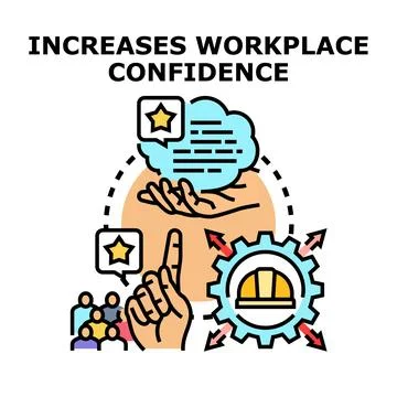 Building workplace confidence through skill development and experience Stock Illustration
