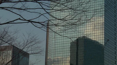 Building,Office,Mirror Stock Footage 22519438