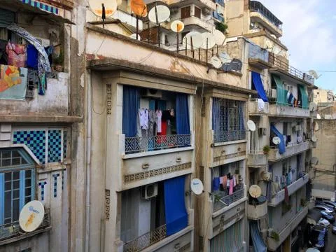 Buildings in Algiers city center Stock Photos