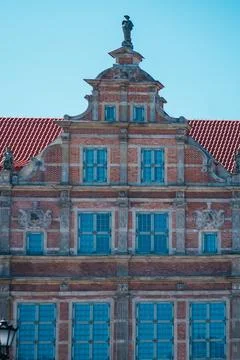 Buildings and architectural elements historical part of Gdansk Poland Stock Photos