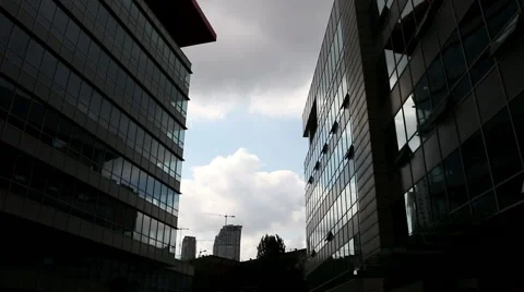 Buildings and Clouds Stock Footage 54899555