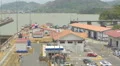 The buildings and docks of Miraflores Locks in Panama 4k or 4k+ Resolution
