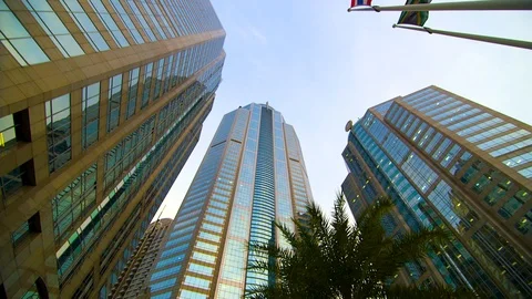 Buildings and flags 07 Video stock 89477620