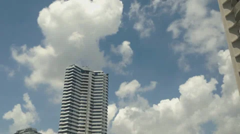 Buildings and Time Lapse Clouds Stock Footage 38821056