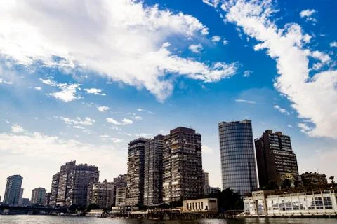 Buildings on background in Cairo, Egypt Stock Photos