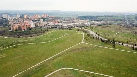 Buildings on the background Video stock 100606352