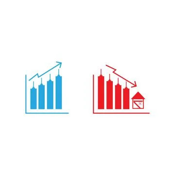Buildings bars charts Stock Illustration