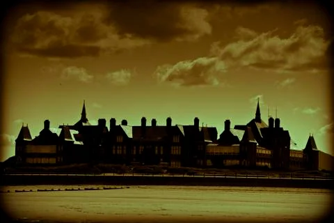 Buildings by the beach Stock Photos