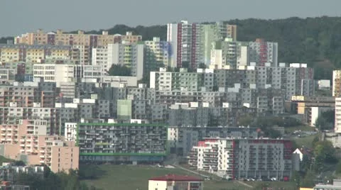 Buildings in Bratislava 1 Stock Footage 8840789
