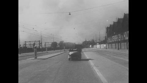 Buildings burning in Rotterdam Video stock 103387793
