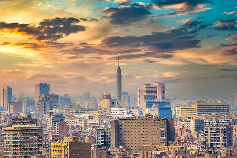 Buildings of Cairo Stock Photos