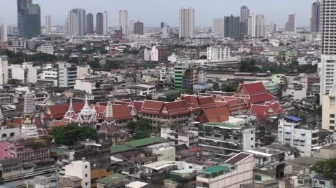 Buildings in central Bangkok Stock Footage 68705778